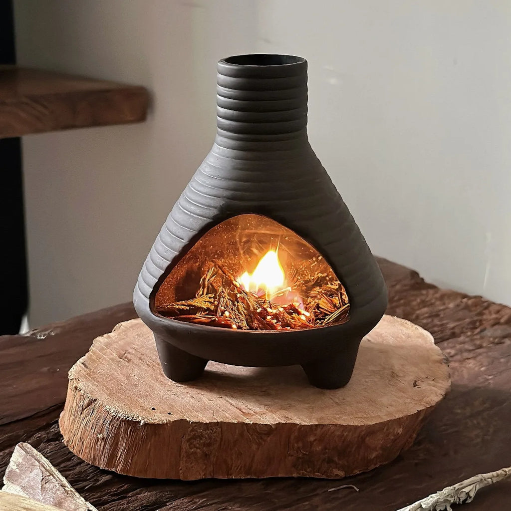 Handcrafted Ceramic Art Original Home Desktop Multi-functional Decor: Aromatherapy Burner, Ornamental Vase, and Miniature Fireplace