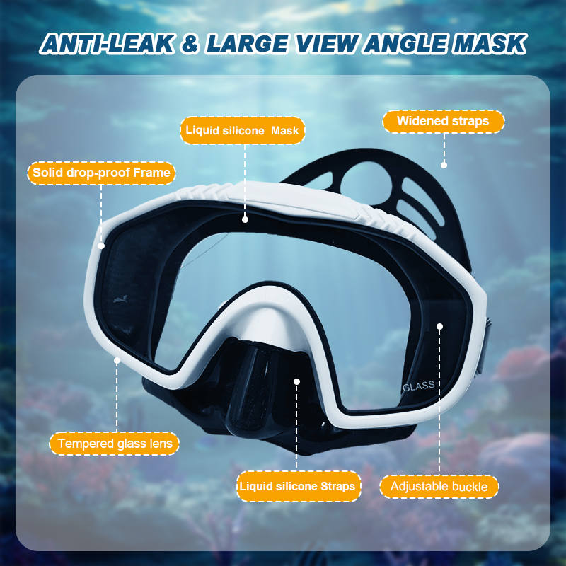 HOT SALE 48%OFF Speedy Professional Snorkeling Mask for Adults – Anti-Fog, UV Protection, Wide View