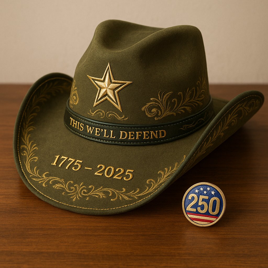 U.S. Military 250th Anniversary Cowboy Hat
