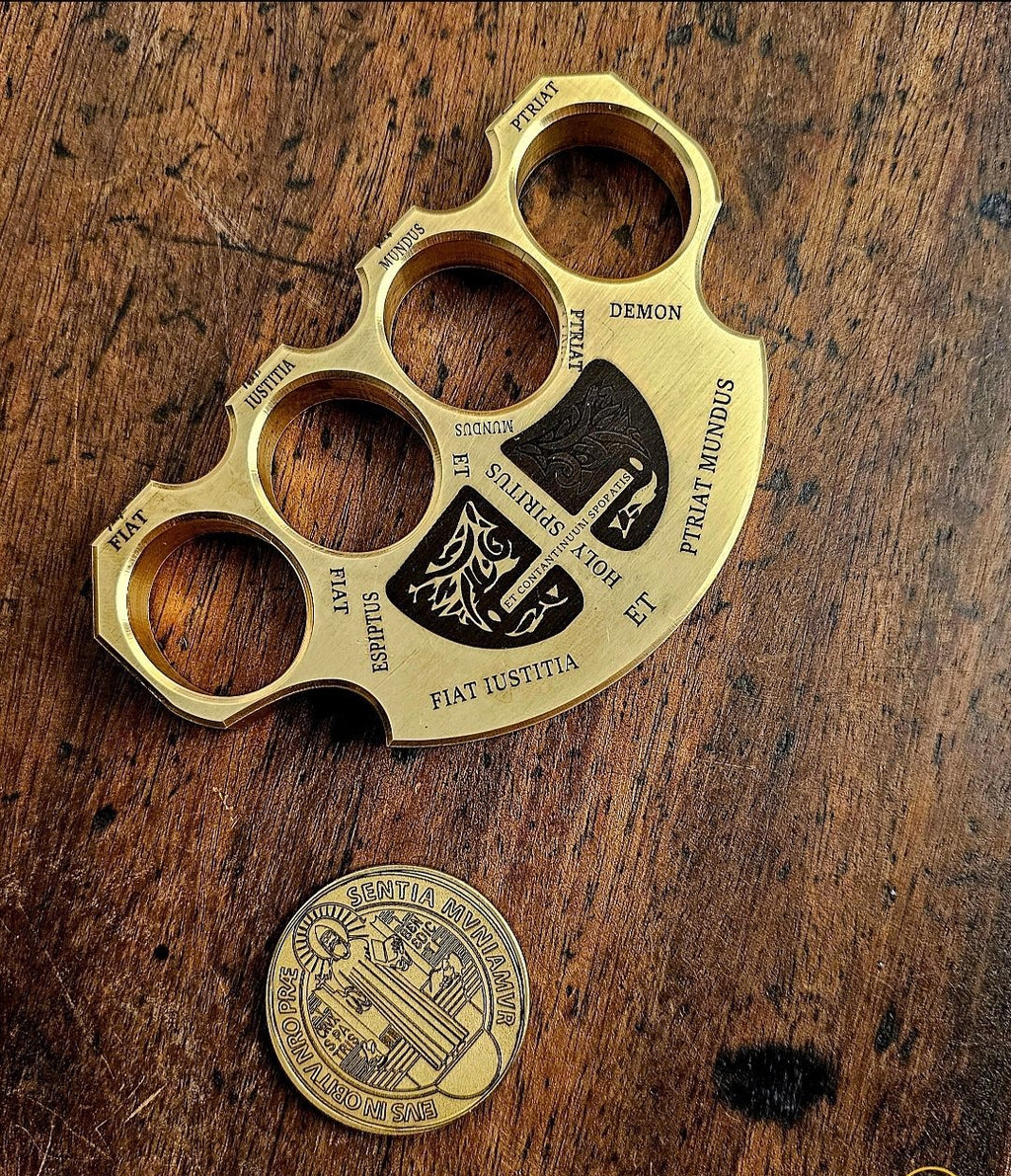 Large Collector's Edition Holy Spiritus Constantine Brass Knuckle Paper Weight