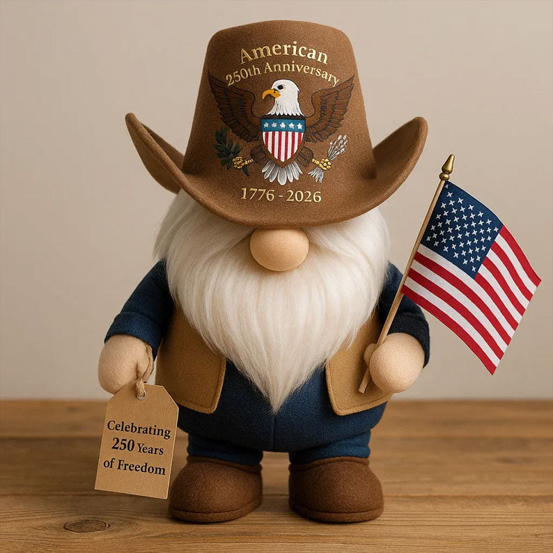American 250th Anniversary Cowboy Gnome