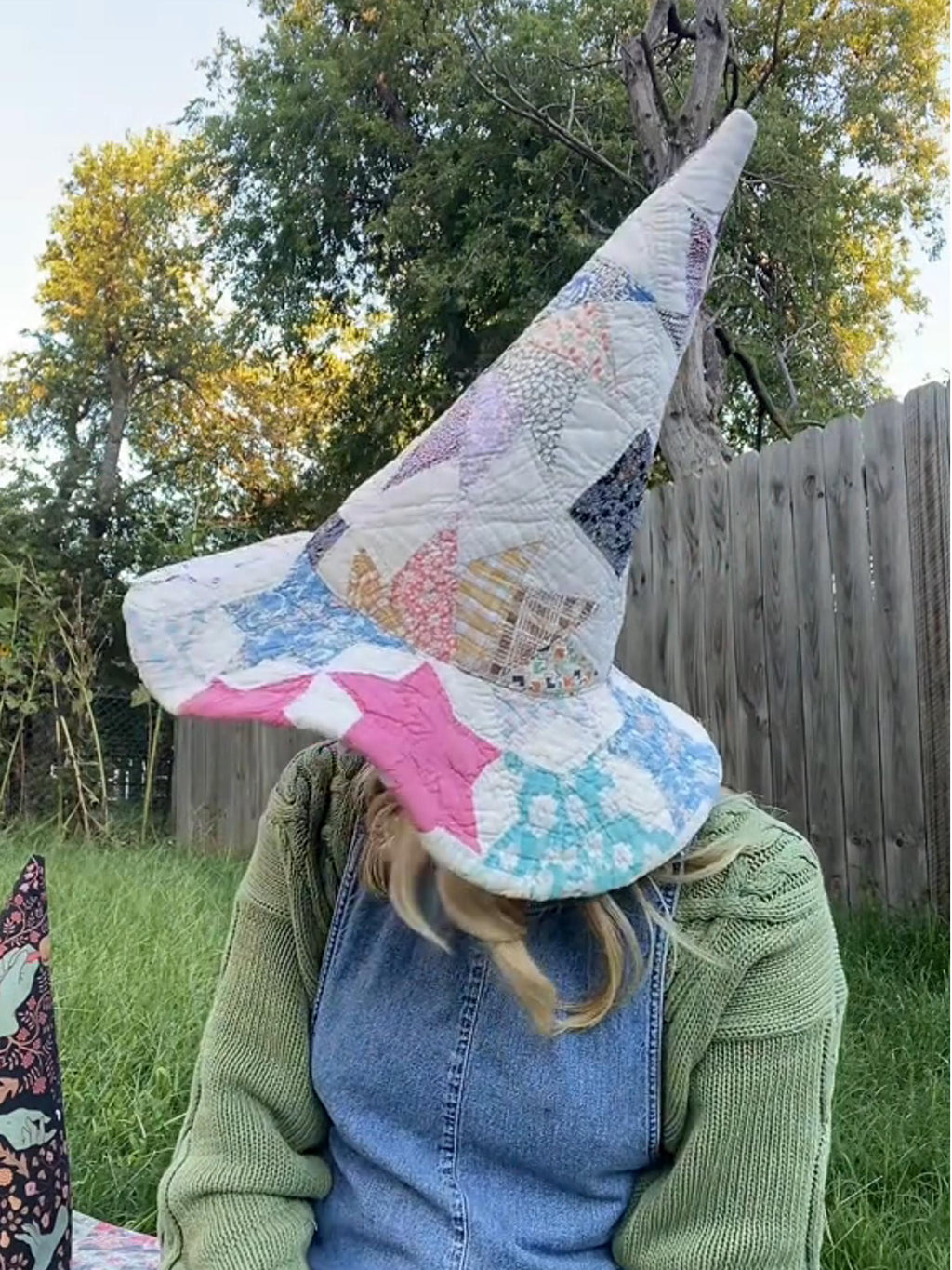 🔥Handmade Quilted Witch Hat | One-of-a-Kind Handmade Magic👒
