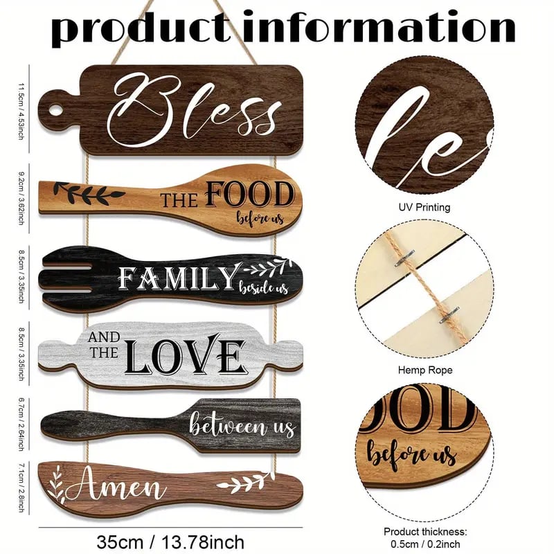 🔥LAST DAY 49% OFF - Wooden Kitchen Wall Decor