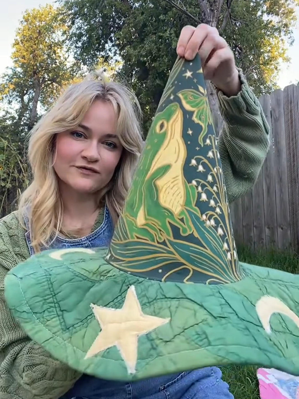 🔥Handmade Quilted Witch Hat | One-of-a-Kind Handmade Magic👒