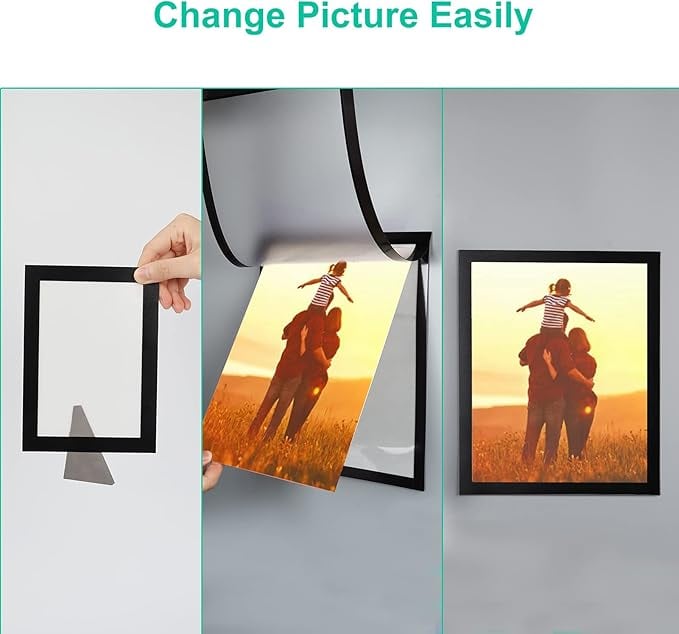 🖼️Magnetic Picture Frames for wall mount, Modified Magnetic Sheet with Self Adhesive Backing