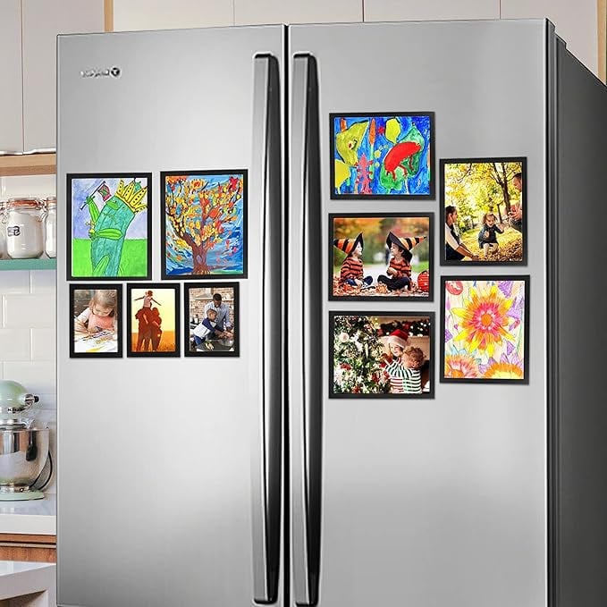 🖼️Magnetic Picture Frames for wall mount, Modified Magnetic Sheet with Self Adhesive Backing