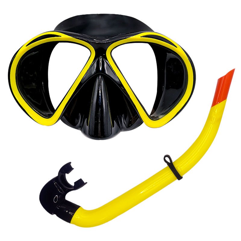 Speedy Snorkel Diving Mask Set Adult Tempered Glass Snorkel Mask Anti-Leak Snorkel for Scuba Diving