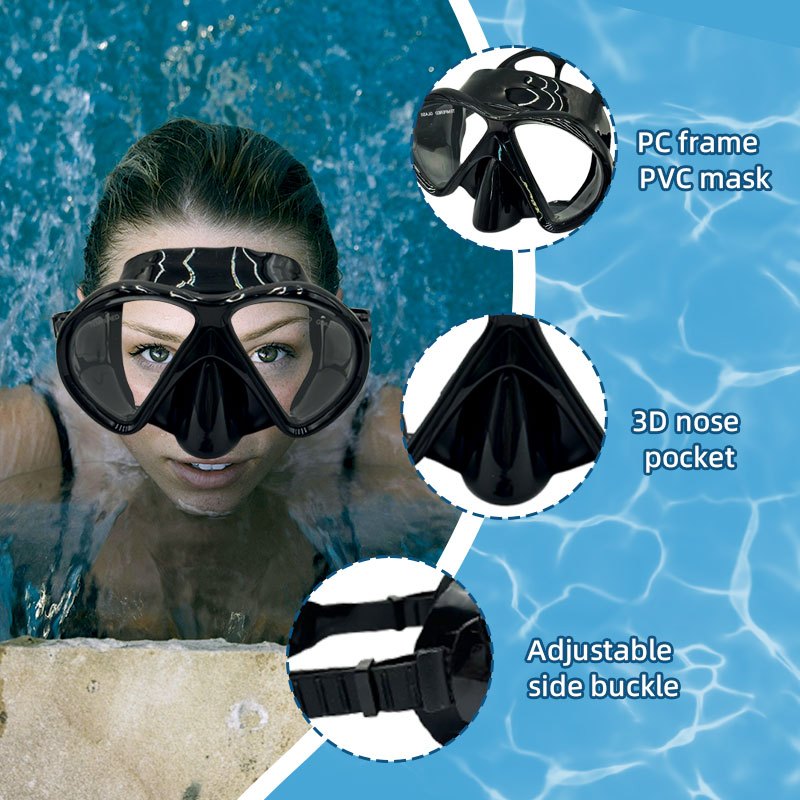 Speedy Diving Mask Goggles Adult Snorkeling Mask Waterproof Anti Fog Tempered Glass Mask Swimming