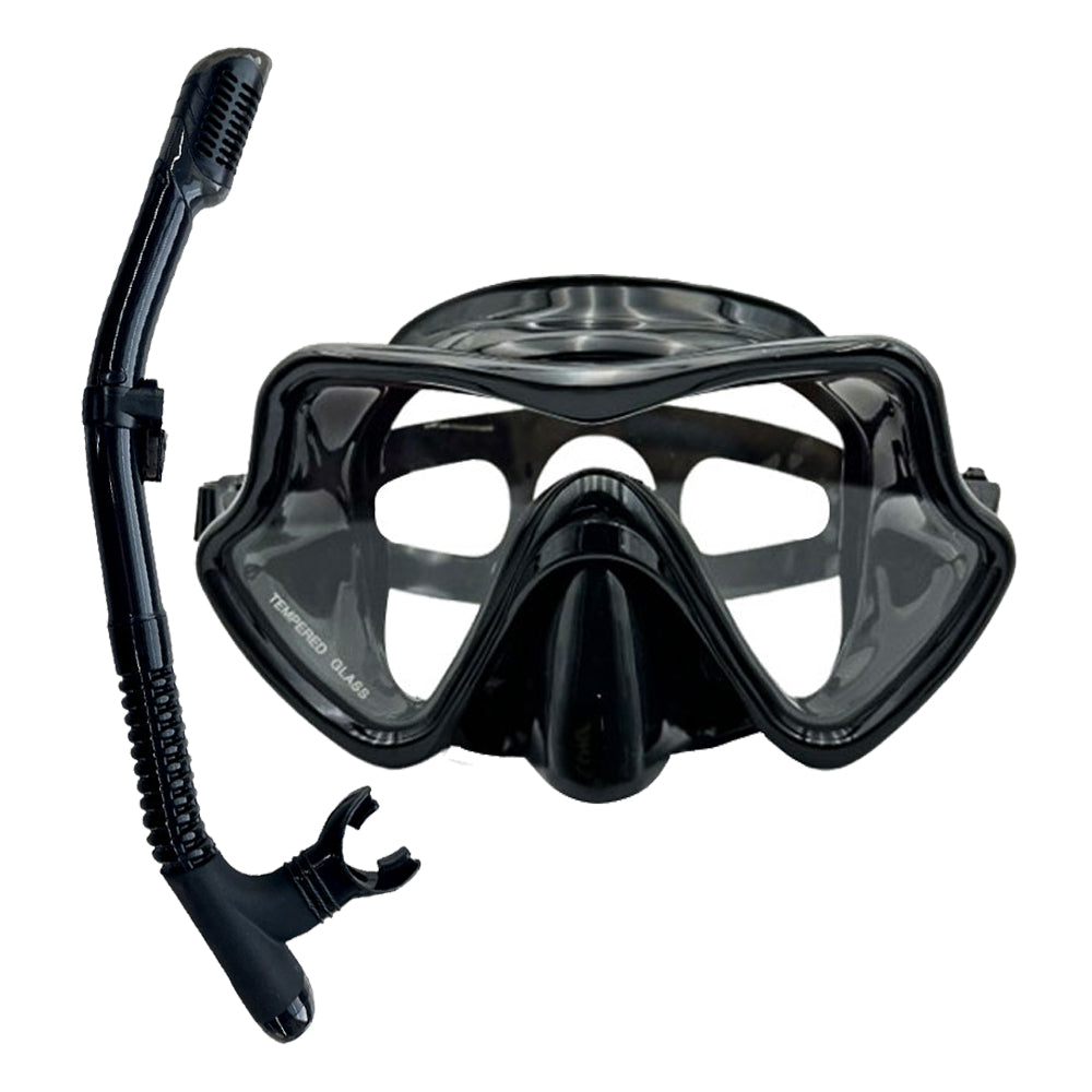 Speedy Diving Set Breathing Tube Snorkel Mask Swimming Goggles Waterproof Anti Fog Tempered Glass