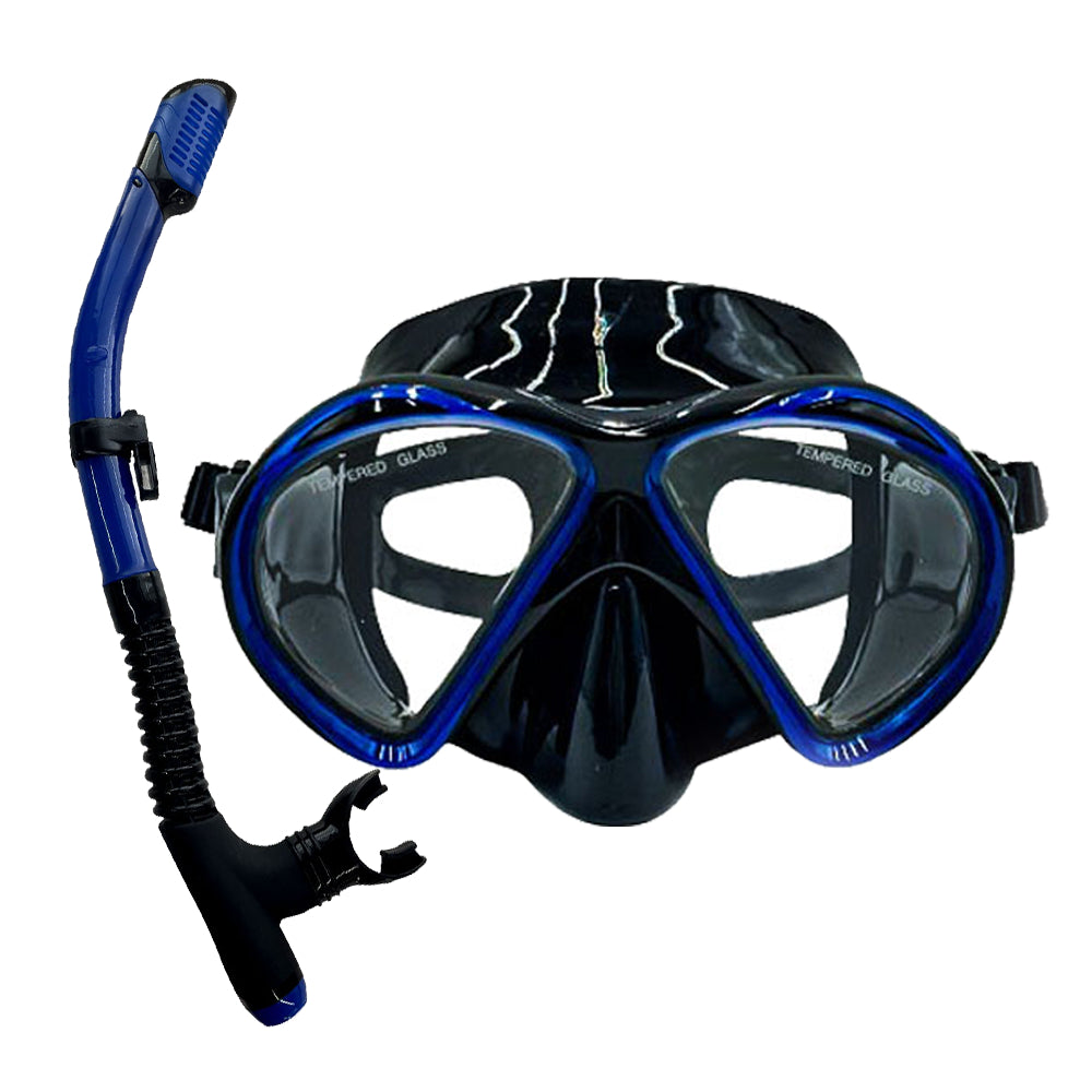 Speedy Diving Set Submarine Mask Breathing Tube Adult Snorkeling Mask AntiFog Tempered Glass Swiming
