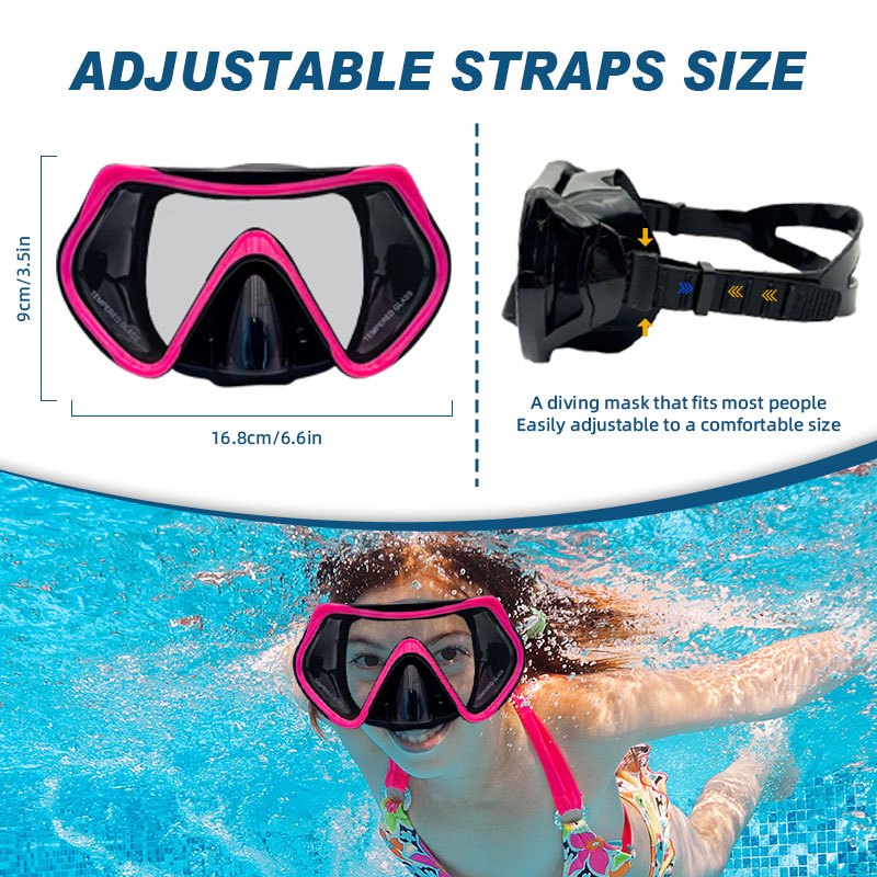 Speedy Diving Mask Breathing Tube Diving Set Pro Scuba Diving Freediving tempered glass Mask Snorkel