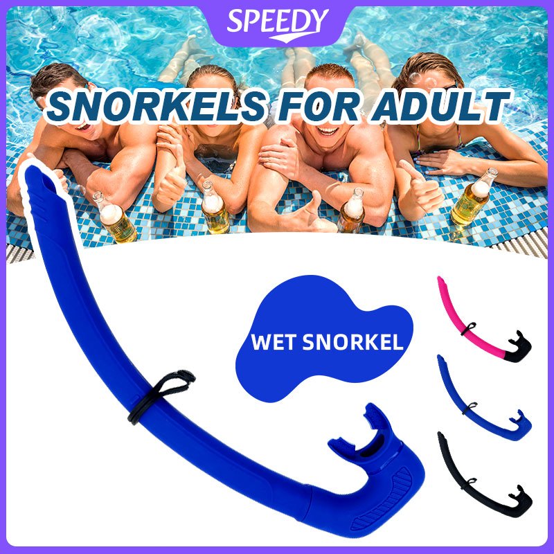 Speedy Snorkel Diving Swimming Breathing Tube for Adult Snorkeling Wet Breathing Tube Swim Snorkel