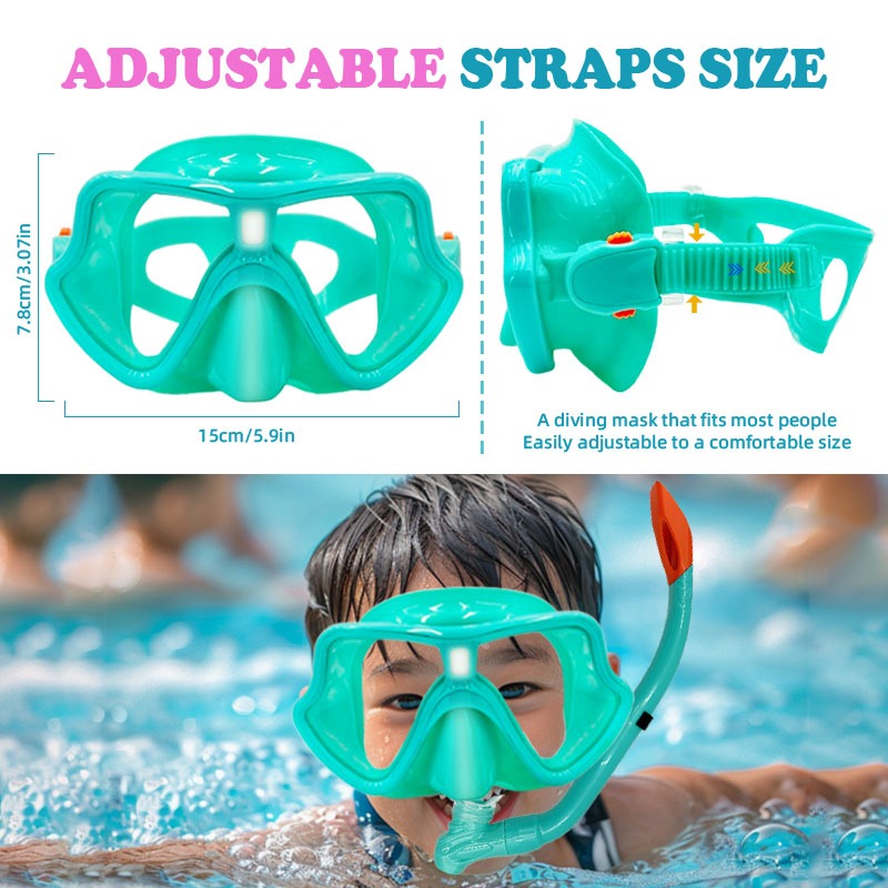 Speedy Snorkeling Set Diving Silicone Tempered Glass Diving Mask Anti Fog&Leak Original For Kids