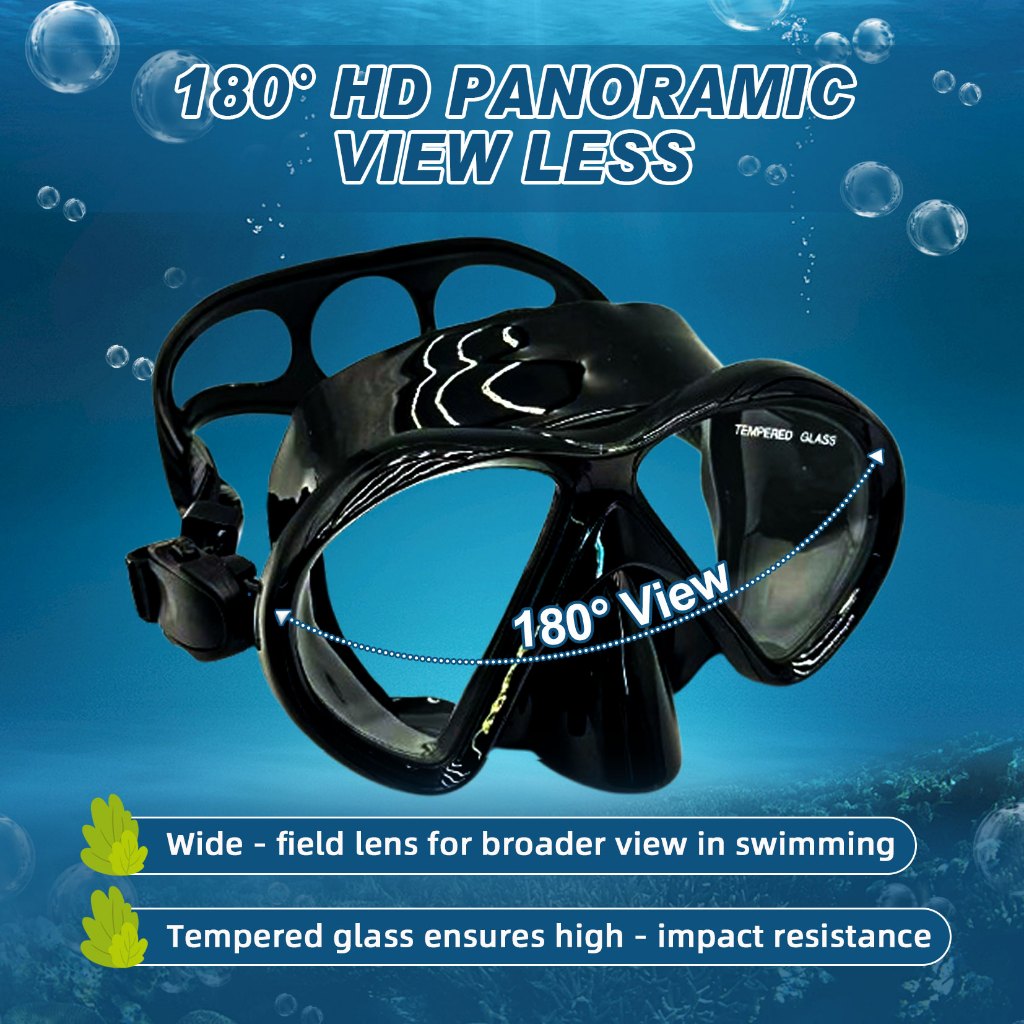 Speedy Snorkel Diving Mask Set Adult Tempered Glass Snorkel Mask Anti-Leak Snorkel for Scuba Diving