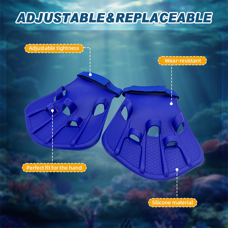 😍Summer Hot Sale 49%OFF🔥 Speedy Snorkeling Hand Fins Diving Adjustable Hand Webbed Gloves Underwater Hand Paddles Kids Adults