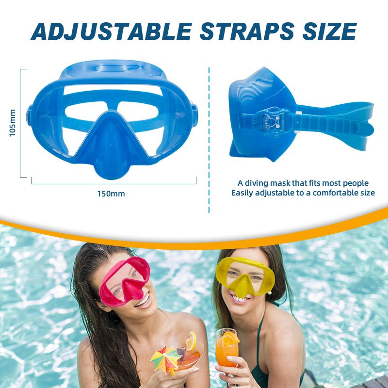 Speedy Diving Adult Swimming Goggles Anti Fog Scuba Diving Mask Snorkel Equipment Panoramic View