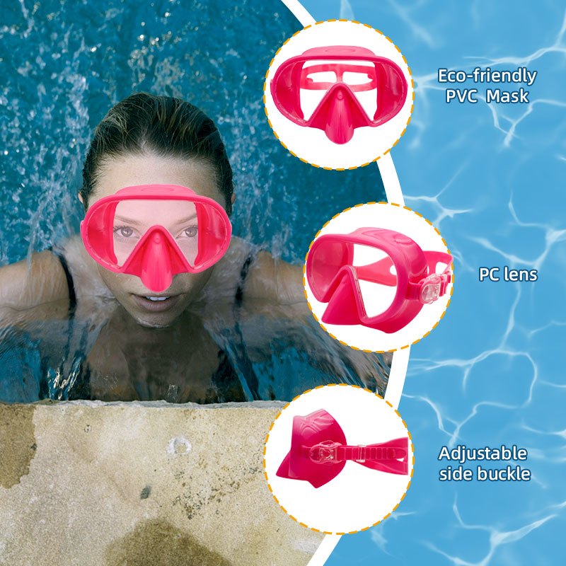 Speedy Diving Adult Swimming Goggles Anti Fog Scuba Diving Mask Snorkel Equipment Panoramic View