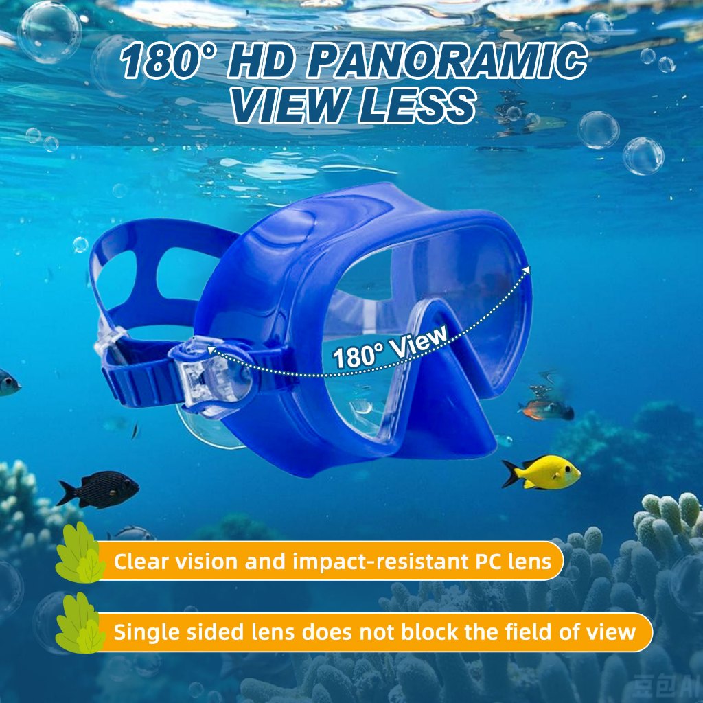 Speedy Diving Adult Swimming Goggles Anti Fog Scuba Diving Mask Snorkel Equipment Panoramic View
