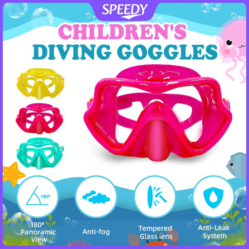 Speedy Kids Goggles Swim Wide-angle Comfortable Safe Anti Fog Goggle Mask for Diving Swim Google