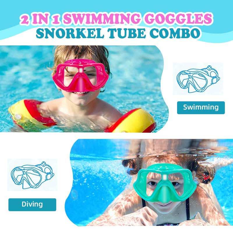 Speedy Swimming Goggles Professional Diving Luminous Anti Fog Tempered Mask Kids Snorkel Goggles