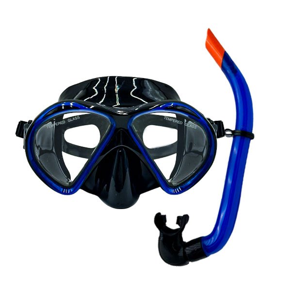 Speedy Snorkel Diving Mask Set Adult Tempered Glass Snorkel Mask Anti-Leak Snorkel for Scuba Diving