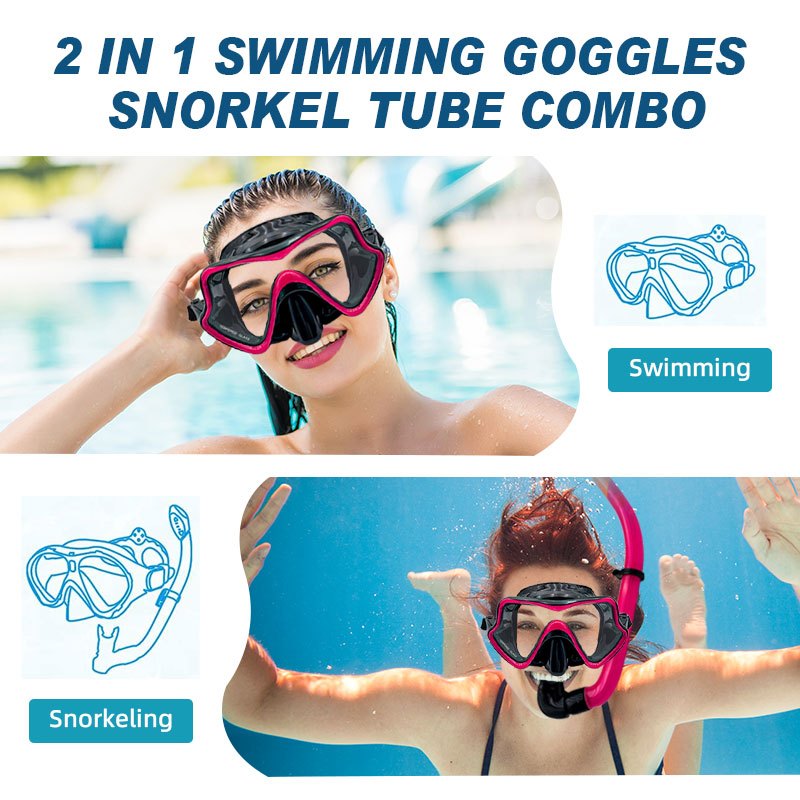 🔥Summer Hot Sale 49%OFF  🌈Speedy Snorkeling Set Diving Adult Swimming Goggles Anti Leak Tempered Glass Scuba Diving Mask