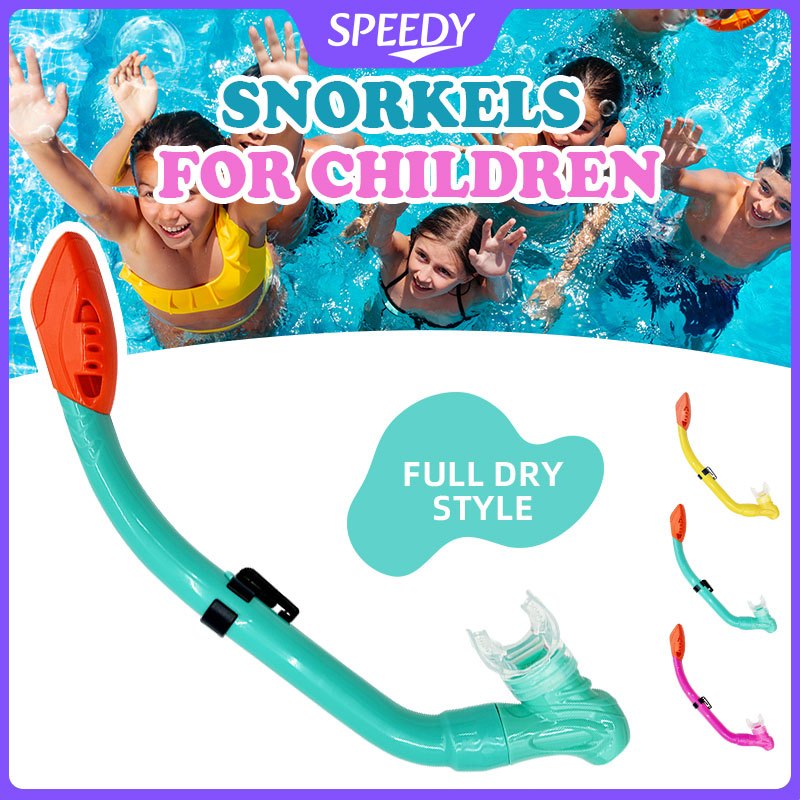 Speedy Diving Snorkel Full Dry Underwater Breathing Tube Snorkeling Gear Swimming Scuba Diving Kids