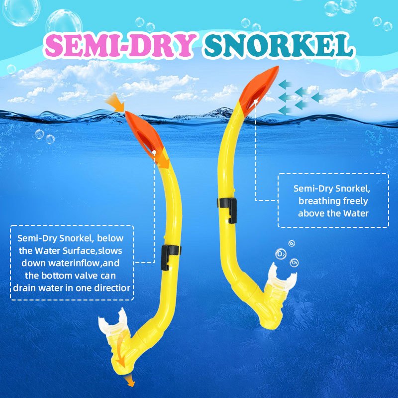 🏊Summer Hot Sale 49%OFF🌈 Speedy Snorkeling Breathing Tube Scuba Diving Under Water Swimming Breather Semi-dry Snorkel Outdoor